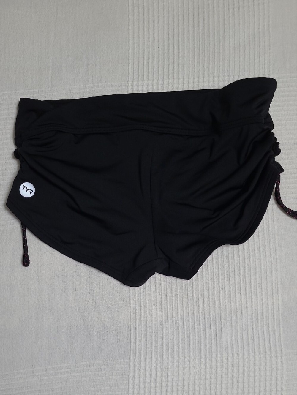 ⭐️ 3/10$ TYR Women Swim Boyshorts Adjust Side Tie Convert Bikini Bottoms Size 4